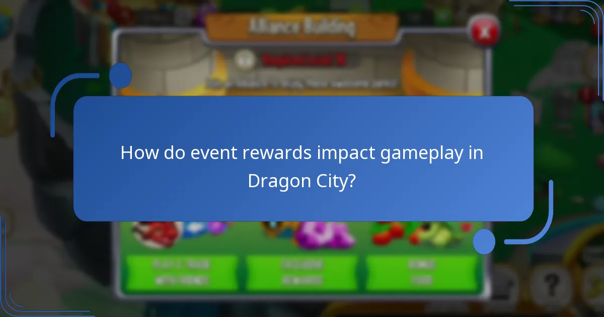 How do event rewards impact gameplay in Dragon City?