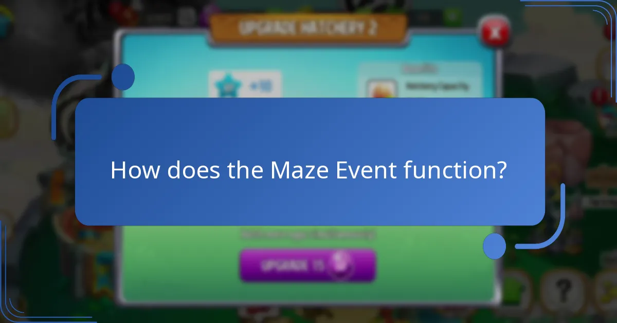How does the Maze Event function?