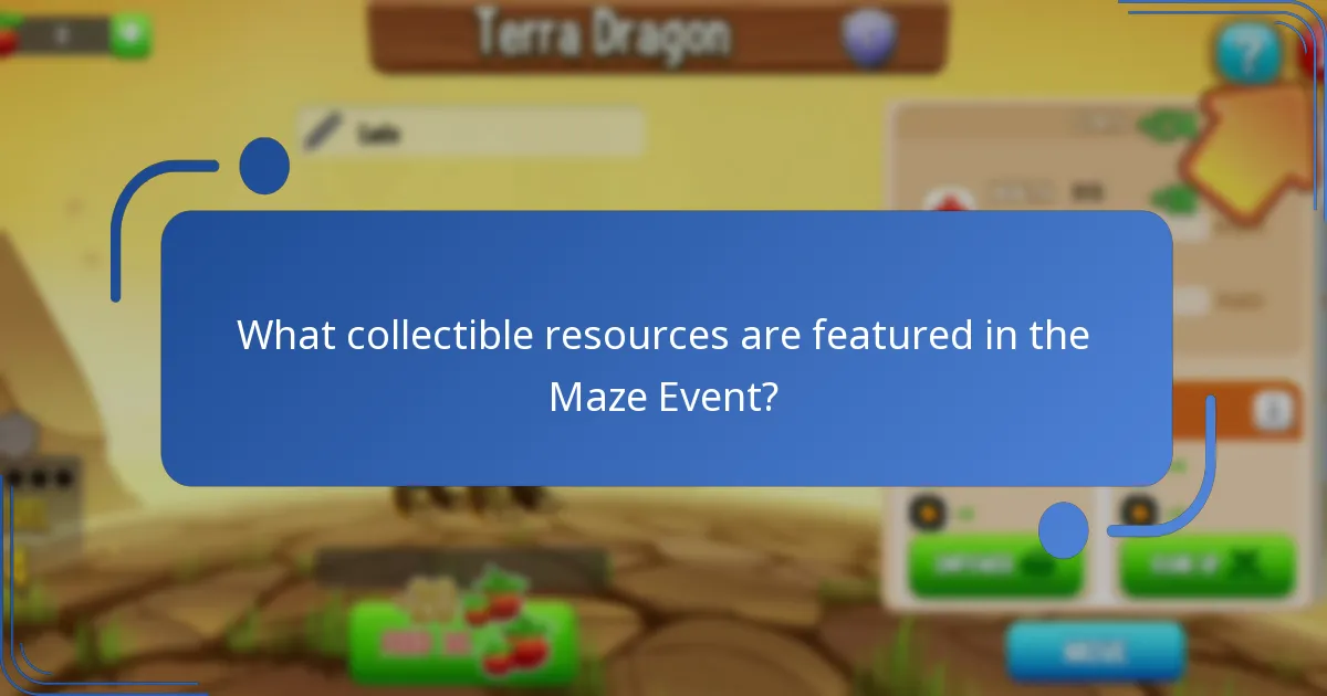 What collectible resources are featured in the Maze Event?