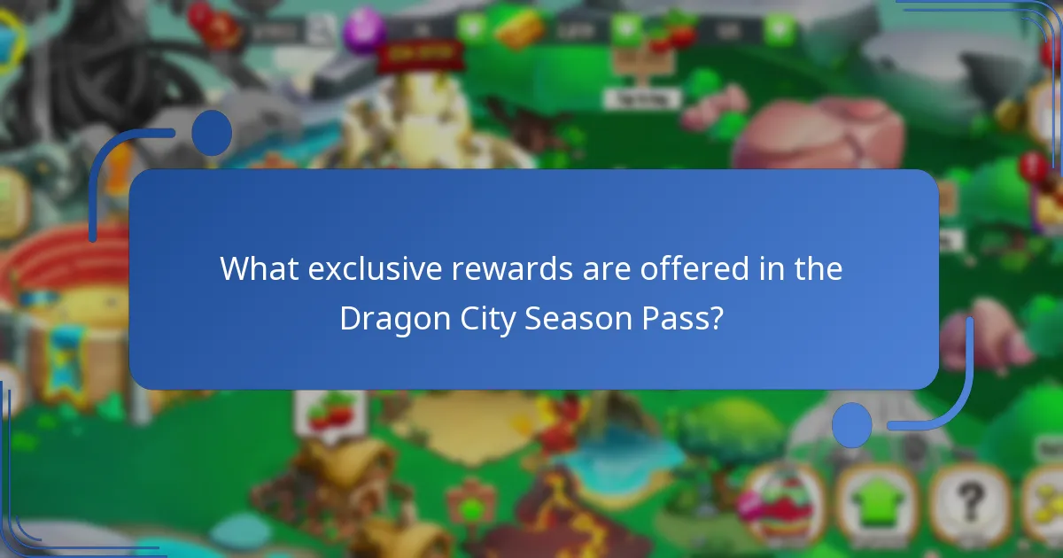 What exclusive rewards are offered in the Dragon City Season Pass?