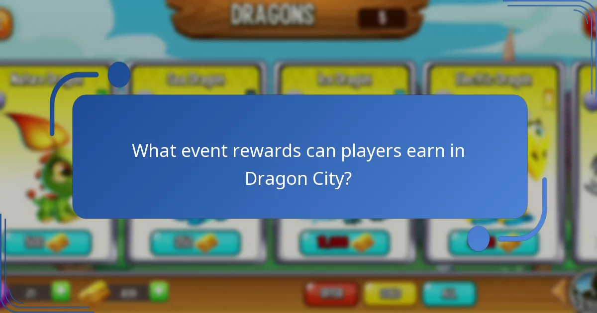 What event rewards can players earn in Dragon City?