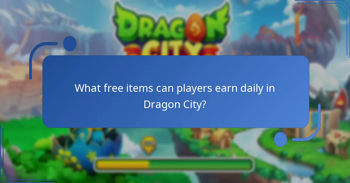 What free items can players earn daily in Dragon City?
