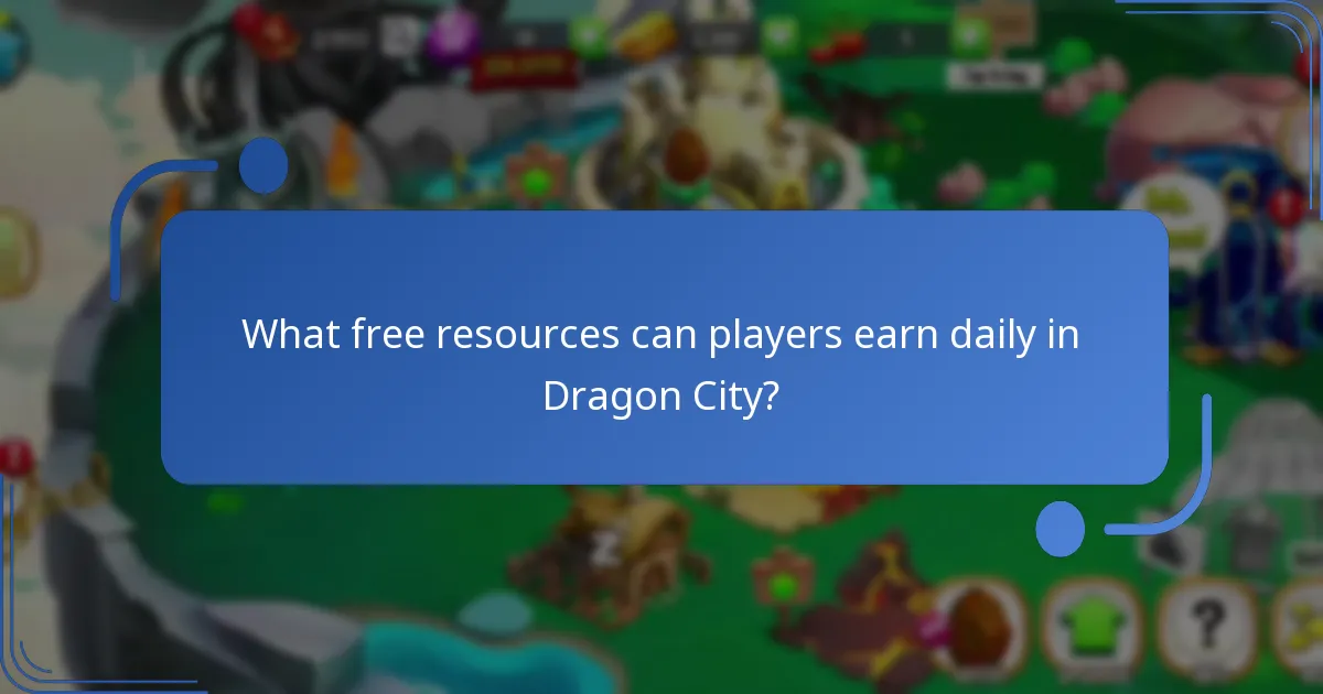 What free resources can players earn daily in Dragon City?