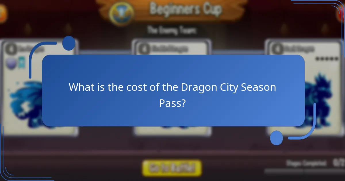 What is the cost of the Dragon City Season Pass?