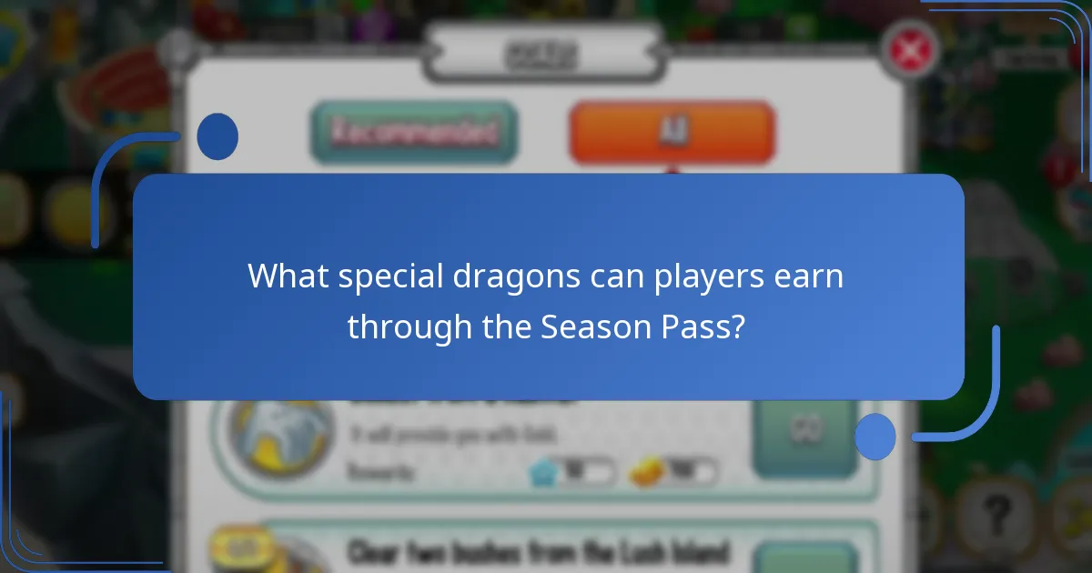 What special dragons can players earn through the Season Pass?