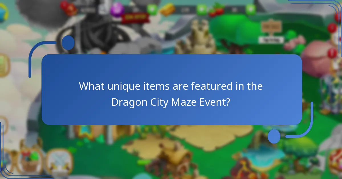 What unique items are featured in the Dragon City Maze Event?